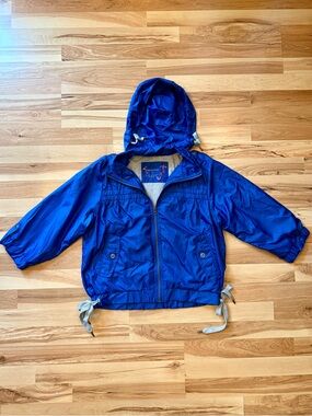 Eddie Bauer Women’s Small Cobalt Blue Cropped Windbreaker Jacket Athleisure